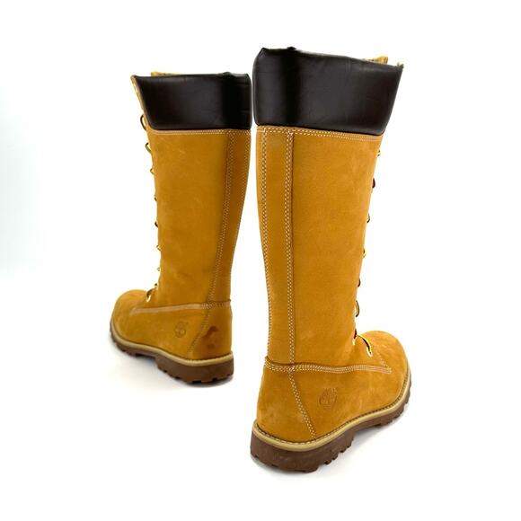 Timberland Asphalt Trail Girls Yellow Lace-Up Tall Boot Sz 5 Leather Waterproof - Picture 13 of 13